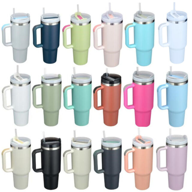 Copo Stanley de 1.2L com Alça e Tampa de Palha, Caneca Térmica de Viagem 100% à Prova de Vazamentos, Copo Isolado de Aço Inoxidável for sale at factory direct price