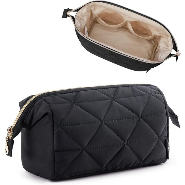 cheap travel makeup bags exporter OCHEAL Bag, Portable Cosmetic Bag, Large Capacity Makeup Case Organizer, Black For Women Toiletry Bag for Girls Traveling With Handle and Divider : Beauty & Personal Care offering spacious storage with built Sewn XL Cosmetic Bag Custom