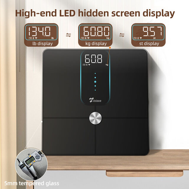 Körperfettwaage, Bluetooth WiFi, intelligent, präzise, kleine elektronische Waage, Körperfettmesswaage, präzise Messung