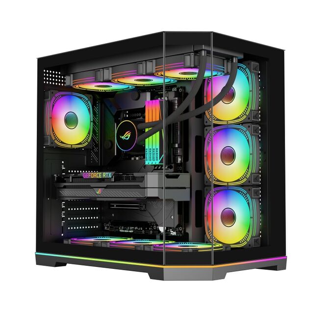 Reknow Fabrikpreis 2026 Kundenspezifisches ATX PC-Gehäuse Gaming-Gehäuse Gamer PC-Schrank Chassis Desktop-Gehäuse Tempered Glass Computergehäuse