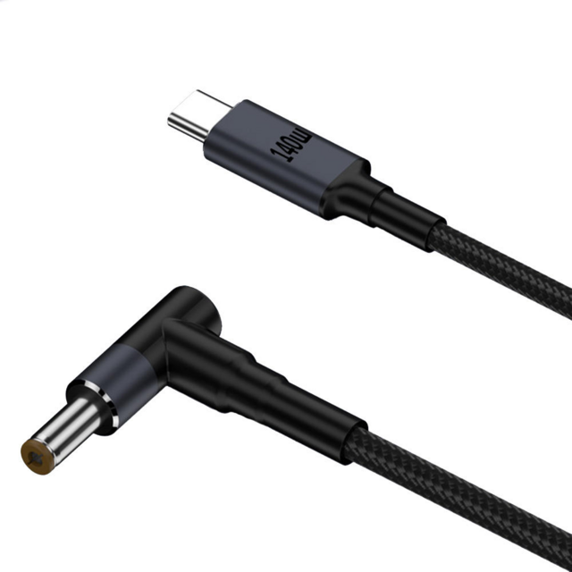 Cable de alimentación Tipo-C a CC PD 140W 1.8M Carga de alta velocidad Transferencia de datos Compatible con ordenadores portátiles Convertidor de cargador rápido for sale at factory direct price