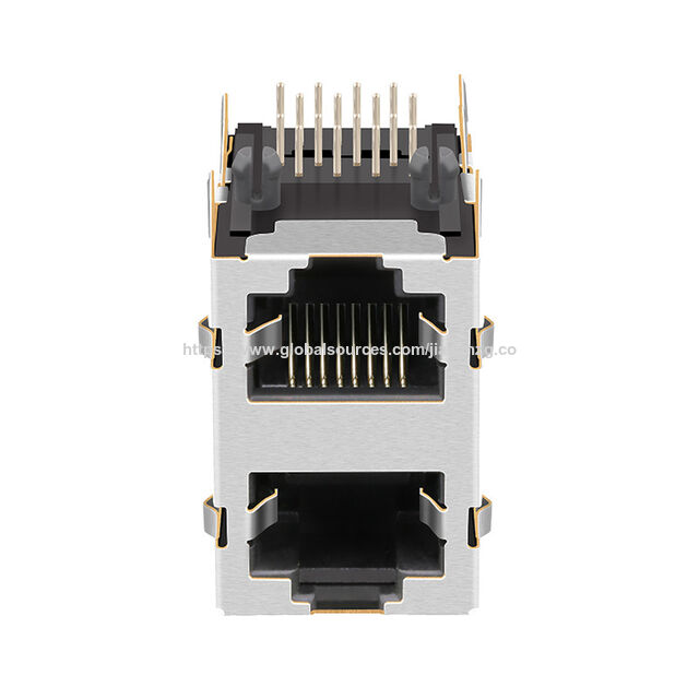 JIAXUN RJ45 Connecteur à double port à barillet vide JE17208CNL for sale at factory direct price