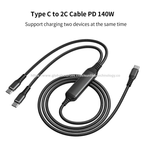 OEM Factory USB C to 2C cable, 140W fast charging, Intelligent distribution current, aluminum shell, 480 data transmission, smart for sale at factory direct price