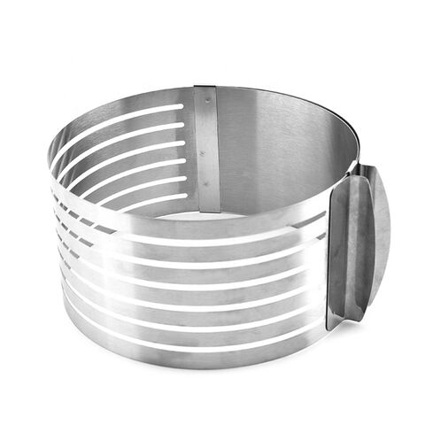 Cortador de Pastel Ajustable de 7 Capas - Acero Inoxidable, 23 a 30 cm para Dividir Tartas