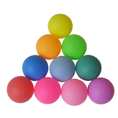 Pelotas de ping pong de plástico PP esmerilado sin costuras de color for sale at factory direct price