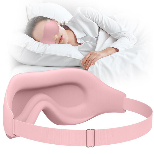 Nova Máscara de Olhos 3D para Dormir com Nariz Integrado 3D e Espuma de Memória para Sombra e Proteção Ocular, Escurecimento Total for sale at factory direct price