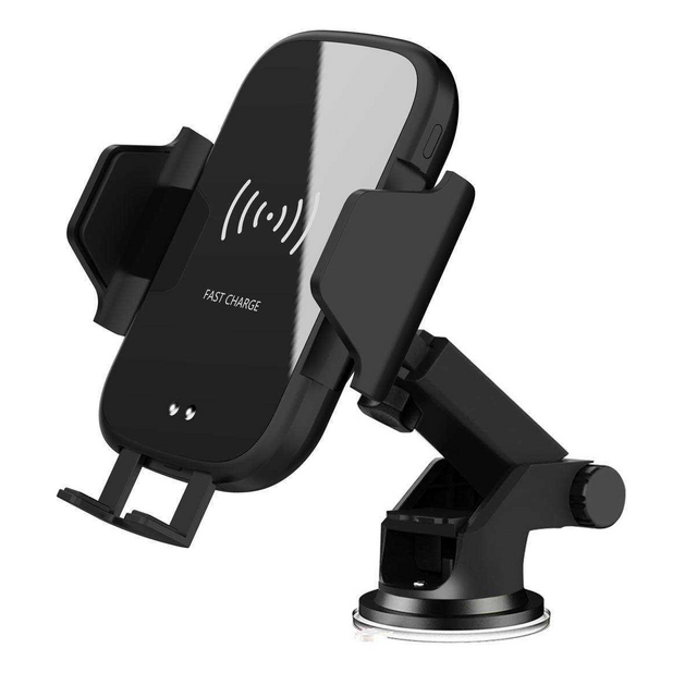 Soporte para Coche con Carga Inalámbrica - Cargador Rápido de 15W con Sujeción Automática, Compatible con Todos los Teléfonos Móviles