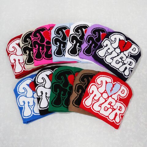Manufacturer Winter Y2K Knitted Caps Fashion Jacquard Men'S Beanie Hats for sale at factory direct price