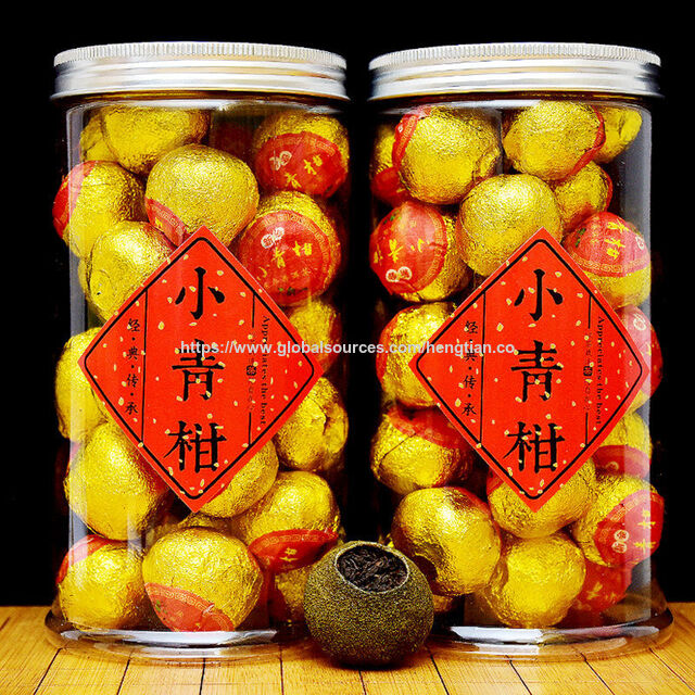 Citrus Infusion Pu-Erh Tee Detox Box mit gealterter Mandarinenschale für traditionelles chinesisches Wohlbefinden