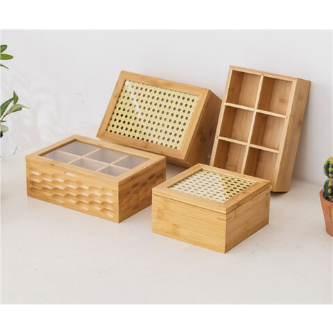 صندوق تخزين أكياس الشاي الخشبي الأكثر مبيعًا للاستخدام المكتبي for sale at factory direct price