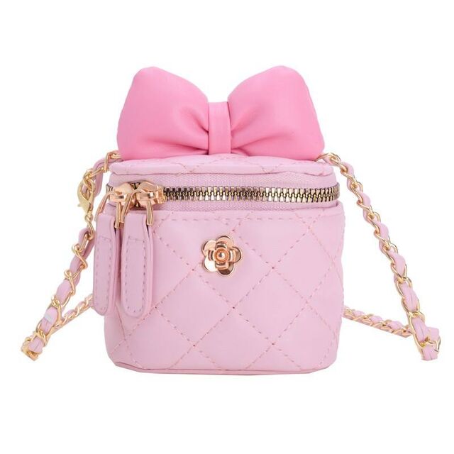 Bolso Infantil Nuevo Mini Lazo Lindo Cadena Cruzada Bolso de Niña Bolso de Hombro