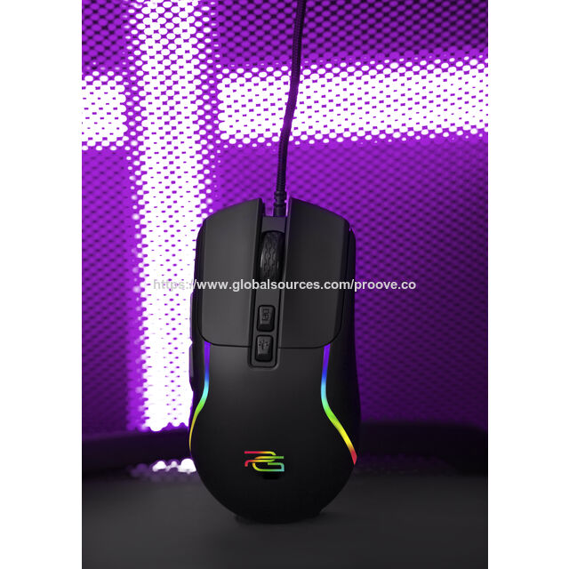 Retroiluminación RGB; cable de tela; diseño moderno. 1000-12400 DPI, alta precisión, 20 millones de clics, superficie mate / Proove Gaming Assembler for sale at factory direct price