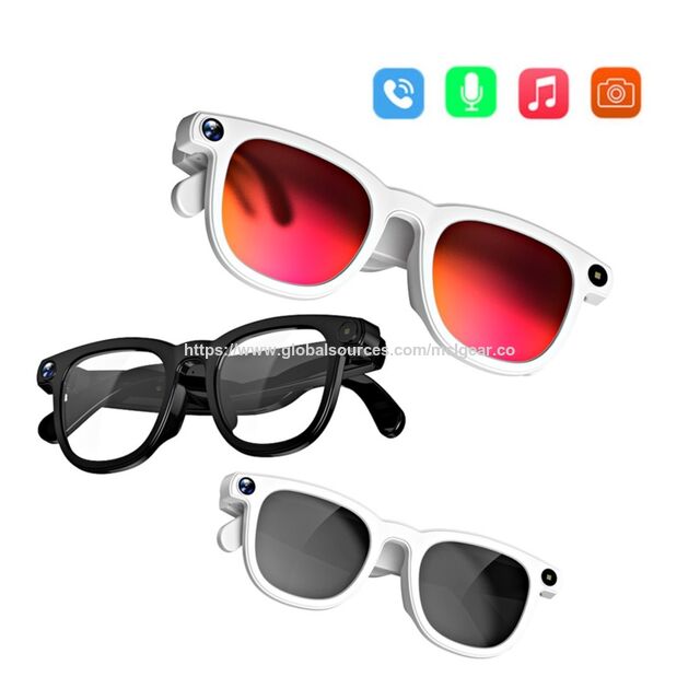 HeyCyan App, 8MP Smart Glasses, KI-Brille mit Unterstützung für Video- und Fotoaufnahmen, WLAN-Übertragung und Bluetooth-Anrufe, intelligente Sonnenbrille