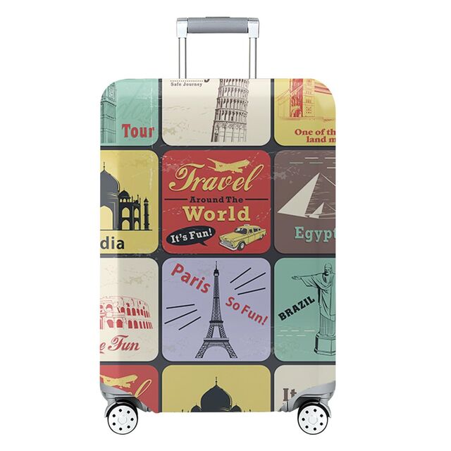 Gepäckhülle, Reisekofferhüllen, elastische Kofferschutzhülle, waschbarer, staubdichter Trolley-Koffer-Protektor passend für 22-24 Zoll