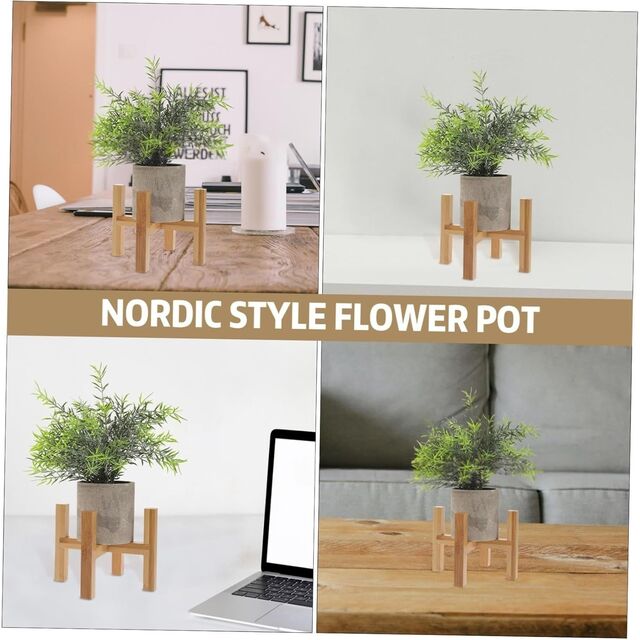 Heißer Verkauf Holzblumentopfständer Boden - Stehendes vierbeiniges Blumenregal für Sukkulententöpfe