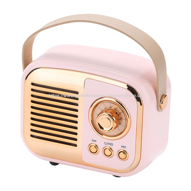 Mini Radio Portátil Diseño Moderno Altavoz Inalámbrico Luz Led RGB Música Altavoz Exterior para Fiesta Interior con BT TF USB FM