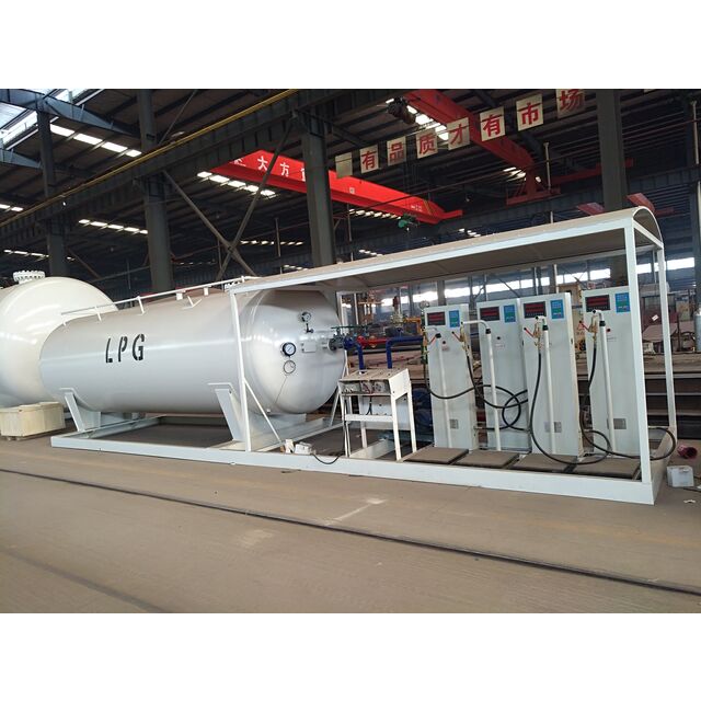 Planta de llenado de GLP confiable de 25 metros cúbicos montada sobre patines, estación de servicio de tanques de GLP, tanque de GLP para llenado de cilindros de gas for sale at factory direct price