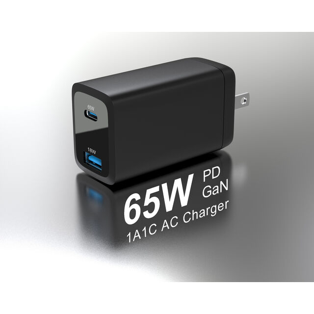 Cargador de pared GaN PD de 65 W 1A+1C