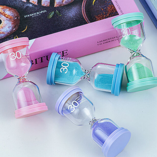 Timer Hourglass Anti Fall Children's Management Timer Hourglass Macaron Minute Timer Quicksand Ornament Wholesale for sale at factory direct price