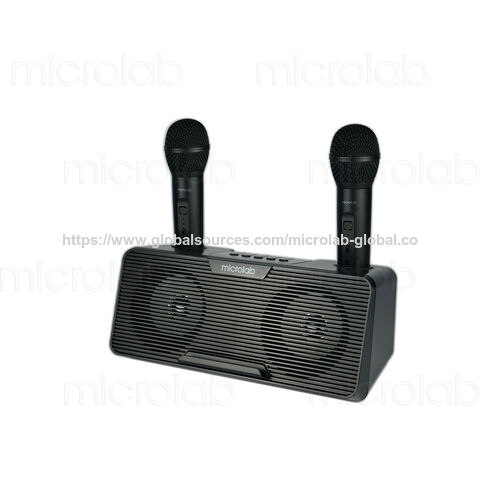 Karaoke Bluetooth Lautsprecher mit Mikrofon, Familien-KTV Bluetooth Karaoke-Lautsprecher, 2 Mikrofone