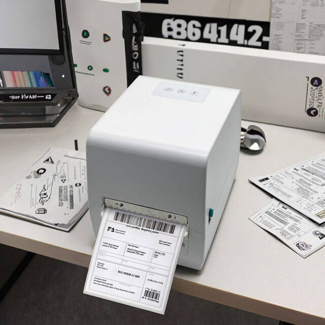 110mm Thermal Shipping Adhesive Label Sticker Ribbon Printer For Small ...