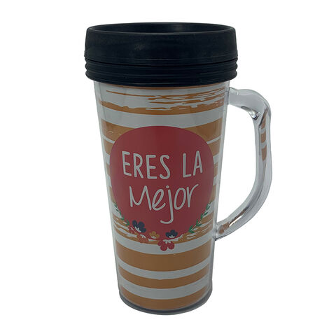 Mug à café en plastique personnalisé à double paroi de 16 oz for sale at factory direct price