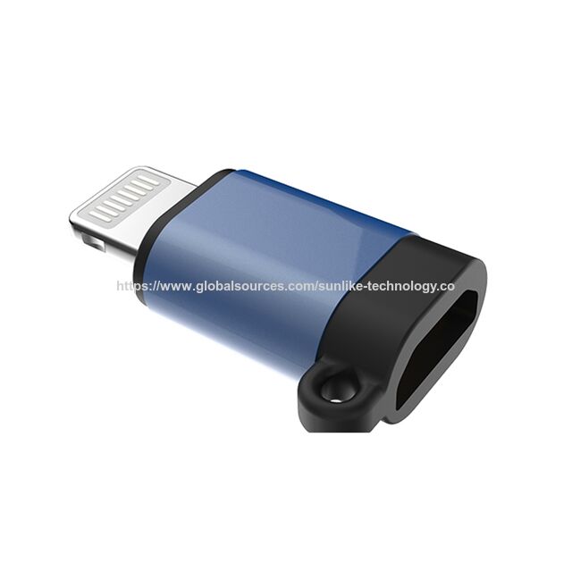 مصنع OEM ODM، محول Micro F إلى Lightning، هيكل معدني معتمد من MFi، حجم صغير، محمول for sale at factory direct price