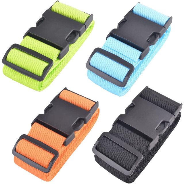 Individuell anpassbarer, strapazierfähiger Gepäckgurt aus robustem Nylongewebe, verstellbarer Kofferband für sicheres Reisegepäck, Teile & Zubehör für Taschen