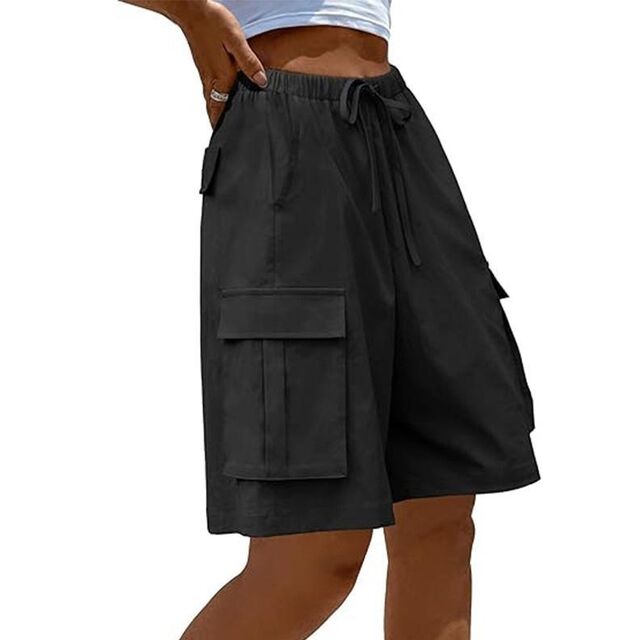 Sommer-Neuheit Damen-Shorts in Europa und den Vereinigten Staaten, locker, lässig und bequem, fünf Arbeitstaschen, elastische Shorts, heißer Verkauf for sale at factory direct price