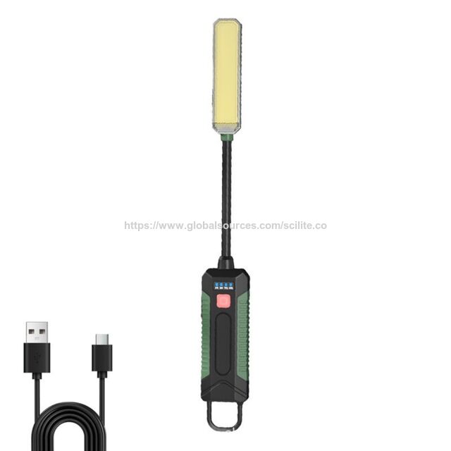 Lampe de travail LED COB avec tuyau flexible à 360° pour barbecue, éclairage de secours extérieur, pour l'entretien automobile