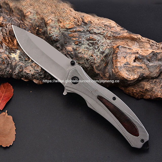 Couteaux de Chasse Personnalisés, Tactiques, de Survie, de Camping, de Poche et Bon Marché avec Manche en Bois