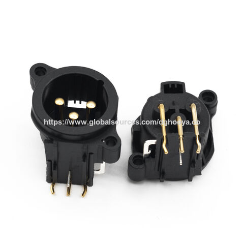 Connecteurs XLR Hooya avec tenue en tension alternative de 1 500 V et force d'insertion et d'extraction de 1 à 5 kgf Connecteur mâle XLR prise audio