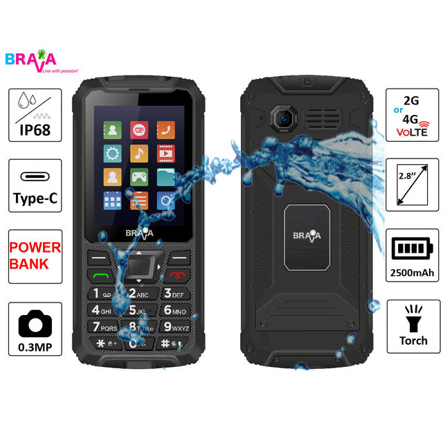 ODM OEM Téléphone Robuste 2.8 pouces GSM 4G Grande Batterie 4000mAh SOS IP68 Étanche pour l'extérieur et pour Tous for sale at factory direct price