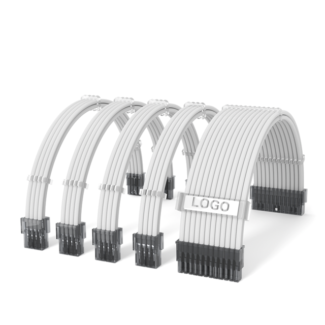 Alimentation Électrique avec Gaine Tressée, Kit d'Arc, Fixation en Acier Inoxydable Silicone, Fil Électrique Flexible