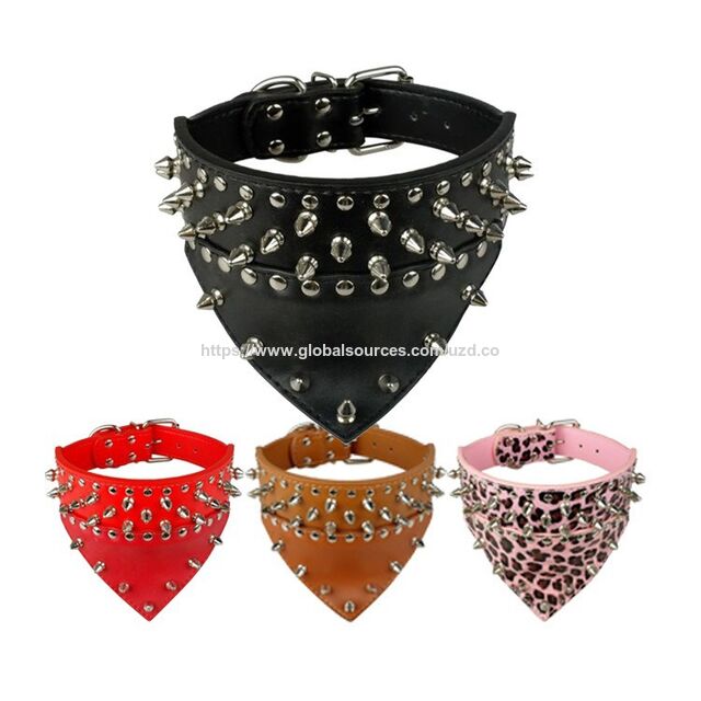 الجملة نمط فاسق قوي بيتبول بو الجلود سبايك باندانا الكلب الحيوانات الأليفة for sale at factory direct price