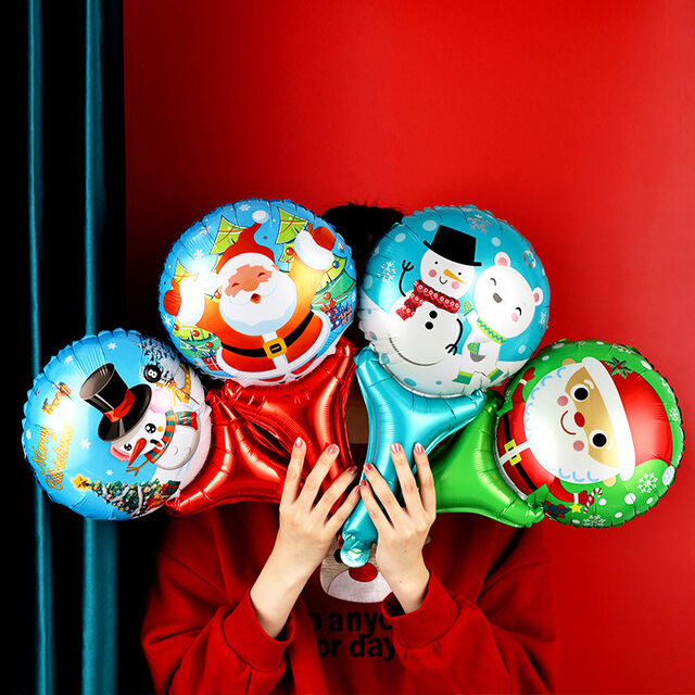 Décorations de Noël, bâtons de main, décorations de fête de Noël pour enfants, ballons en aluminium et décorations de Noël. for sale at factory direct price