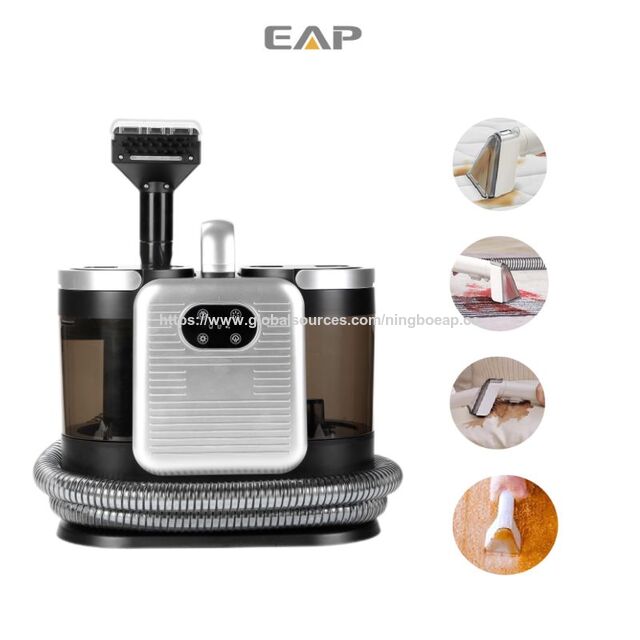 Aspirador de vapor para carpetes e sofás de 1650W, sucção de 15000Pa, esterilização a vapor quente, operação simples, leve, tela sensível ao toque - 4 modos de limpeza