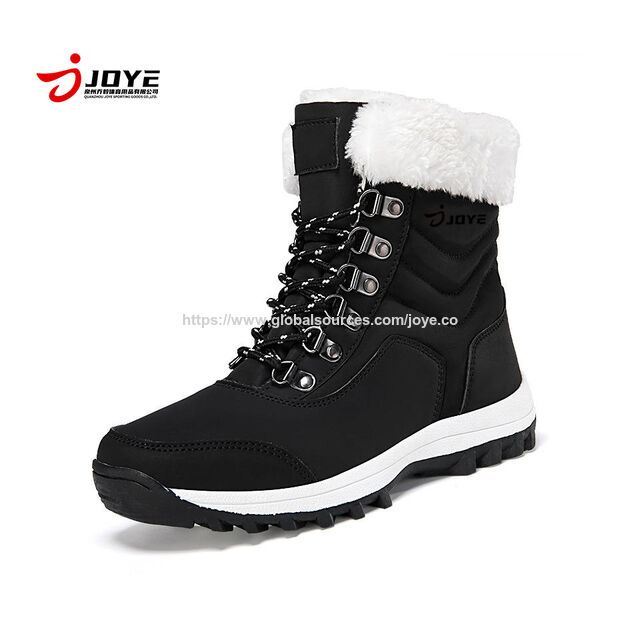 Bottes de neige d'hiver pour femmes, mi-hautes et hautes, étanches jusqu'à la cheville, laine douce, isolation épaisse, toile d'automne