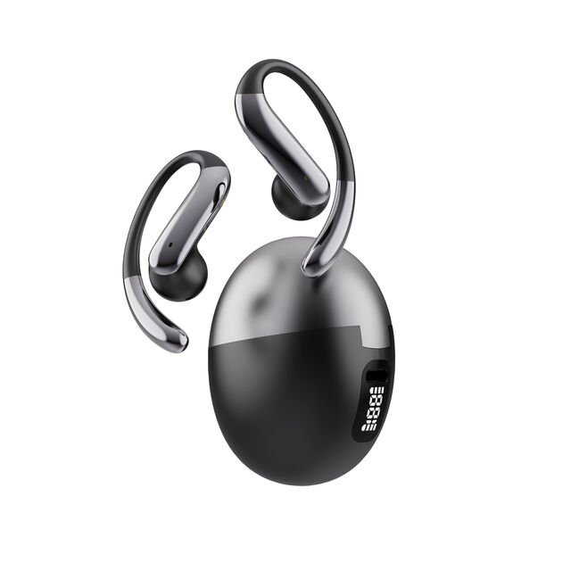 Auriculares inalámbricos OWS, diseño seguro con clip para la oreja, baja latencia, batería de larga duración, ideales para correr, senderismo y fitness