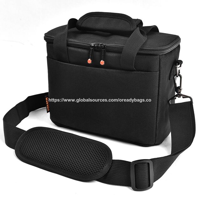 Bolsa de Câmera de Nylon Impermeável para Câmera Digital, Bolsa de Ombro para Vídeo para 1 Câmera + 2 Lentes