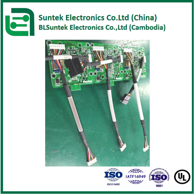 Automated Pcb Manufacturing With Lcd Display Connected By Wires And ...