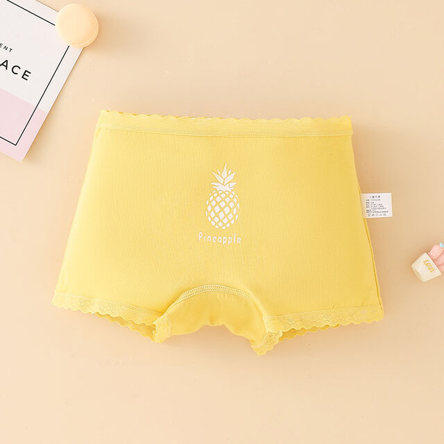 Culottes en Coton Style Japonais pour Filles, Boxers et Slips avec Garniture en Dentelle, Antibactériennes Taille Moyenne pour Tout-Petits for sale at factory direct price