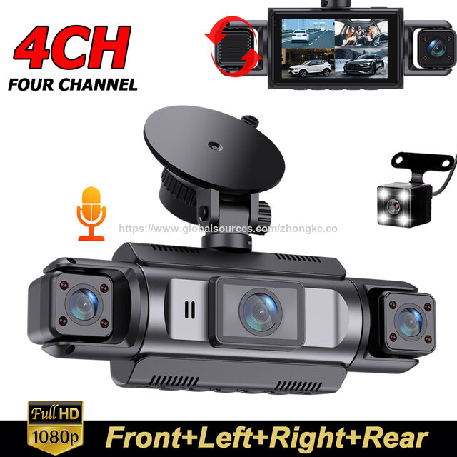 Dashcam económica de 4 canales con grabación, soporte OEM/ODM, precio competitivo, sensor G, grabación en bucle continuo, compatible con WIFI
