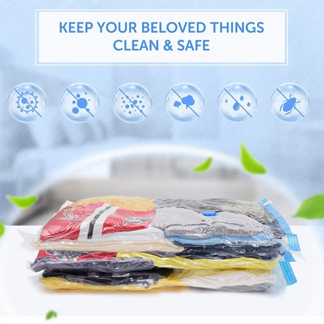 Sacos de compressão a vácuo para guardar cobertores, roupas, jaquetas de plumas, edredons, malas, sacos de viagem a vácuo