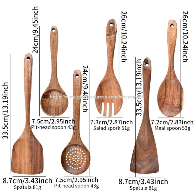 Ensemble de spatules de cuisine en bois d'acacia écologique, unique et très demandé, en gros for sale at factory direct price