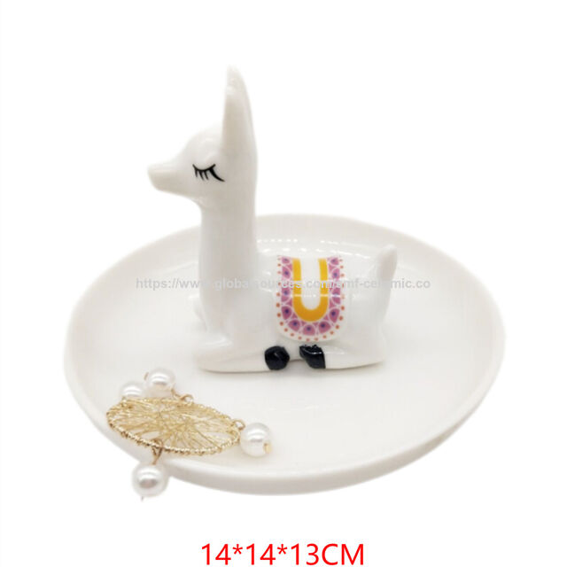 Plateau Décoratif en Céramique Personnalisé pour Cadeau, Collier, Ornement, Plat à Bijoux, Bagues, Boucles d'Oreilles, pour la Maison et l'Hôtel