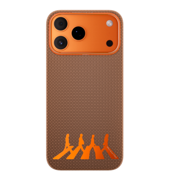 Bestseller NEU Abbey Road 1969 Orange Aramidfaser Kevlar stoßfestes, ultradünnes Telefongehäuse mit Magsafe für iPhone 17 Pro for sale at factory direct price