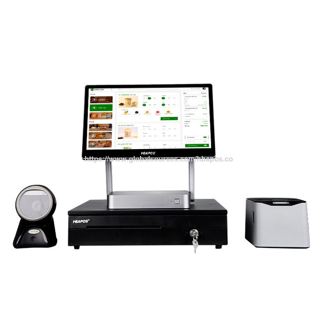 HBA-L1 15.6 Inci Wins 11 Layar Sentuh Desktop Restoran Sistem POS Mesin Kasir untuk Restoran dan Ritel for sale at factory direct price