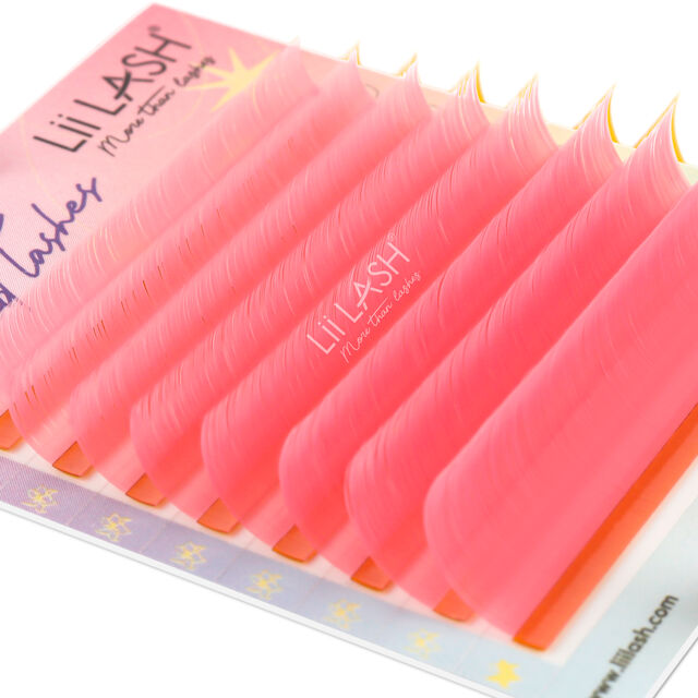 Faux cils en vison super doux couleur goyave rose, différentes nuances, produits de cils individuels, plateaux de cils PBT haut de gamme en gros, cachemire