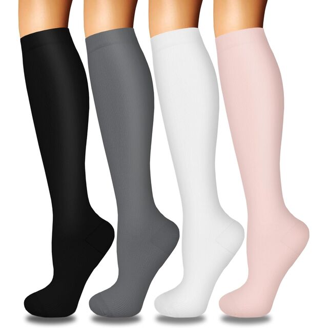Calcetines de Compresión para Mujer para la Circulación, el Mejor Soporte para Enfermeras, Correr, Atletismo, Viajes